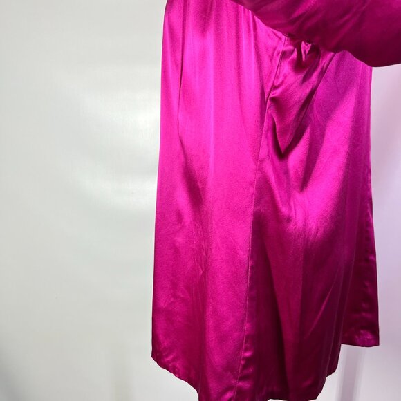 Pendleton Size 14 Silk Satin Pink Blouse Top Pleated Long Sleeve - Picture 8 of 16